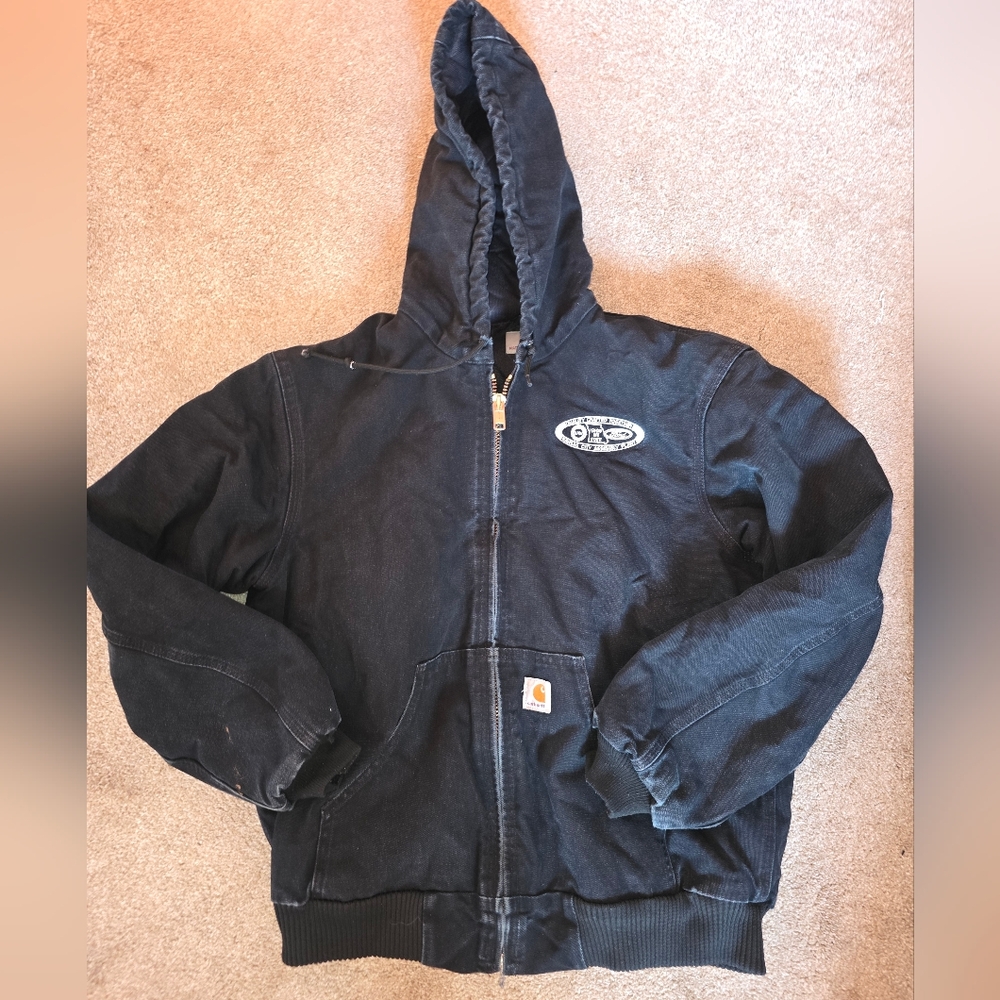 Vintage Carhartt Mens Size Medium Black With Company Logo. J140